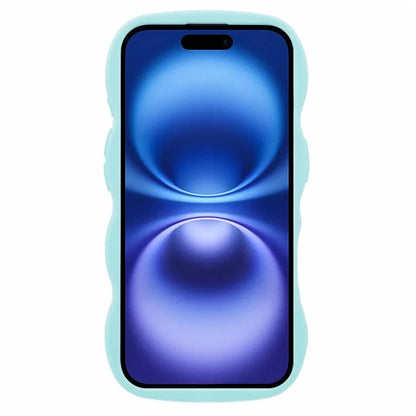 XL Series For iPhone 16 Case TPU Protective Phone Cover Unique Curly Wave Frame