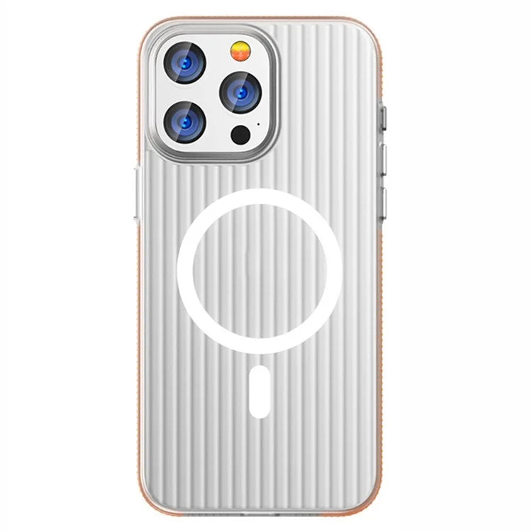 For iPhone 16 Pro Case Compatible with MagSafe Corrugated Texture Hard PC Matte Phone Cover