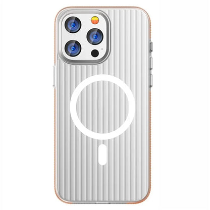 For iPhone 16 Pro Case Compatible with MagSafe Corrugated Texture Hard PC Matte Phone Cover