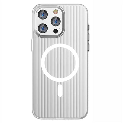 For iPhone 16 Pro Case Compatible with MagSafe Corrugated Texture Hard PC Matte Phone Cover