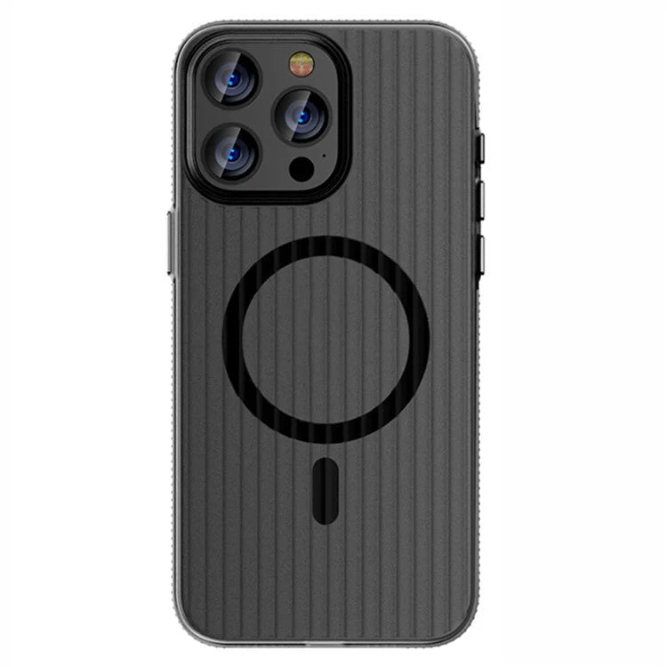 For iPhone 16 Pro Case Compatible with MagSafe Corrugated Texture Hard PC Matte Phone Cover