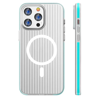 For iPhone 16 Pro Case Compatible with MagSafe Corrugated Texture Hard PC Matte Phone Cover