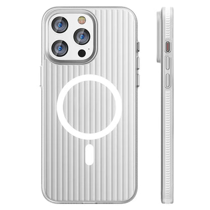 For iPhone 16 Pro Max Case Compatible with MagSafe Corrugated Texture Hard PC Matte Phone Cover