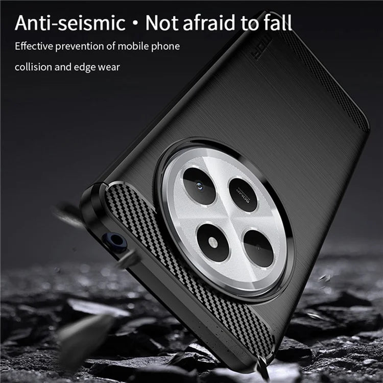MOFI JK TPU Series-1 For Xiaomi Redmi 14C 4G Case Carbon Fiber Texture TPU Soft Phone Cover