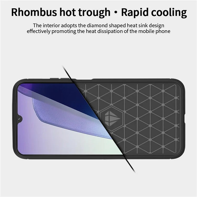 MOFI JK TPU Series-1 For Xiaomi Redmi 14C 4G Case Carbon Fiber Texture TPU Soft Phone Cover