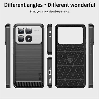 MOFI JK TPU Series-1 For Xiaomi 14T Pro / 14T Case Carbon Fiber Texture TPU Soft Phone Cover