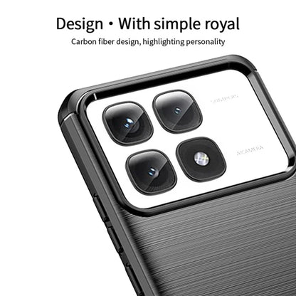 MOFI JK TPU Series-1 For Xiaomi 14T Pro / 14T Case Carbon Fiber Texture TPU Soft Phone Cover