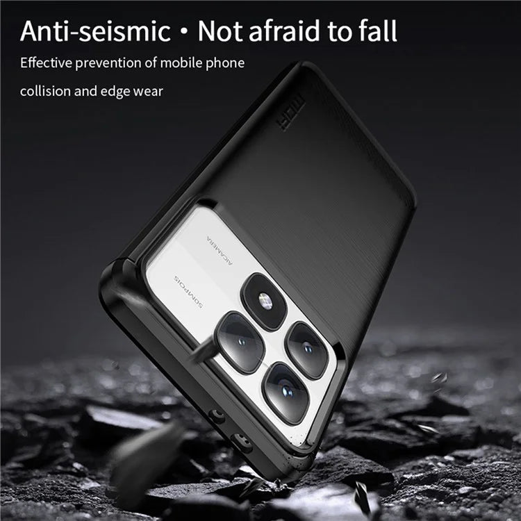MOFI JK TPU Series-1 For Xiaomi 14T Pro / 14T Case Carbon Fiber Texture TPU Soft Phone Cover