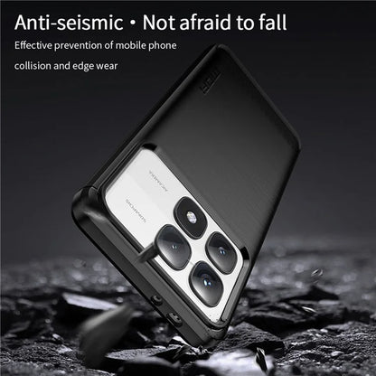 MOFI JK TPU Series-1 For Xiaomi 14T Pro / 14T Case Carbon Fiber Texture TPU Soft Phone Cover