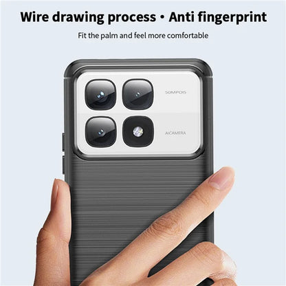 MOFI JK TPU Series-1 For Xiaomi 14T Pro / 14T Case Carbon Fiber Texture TPU Soft Phone Cover