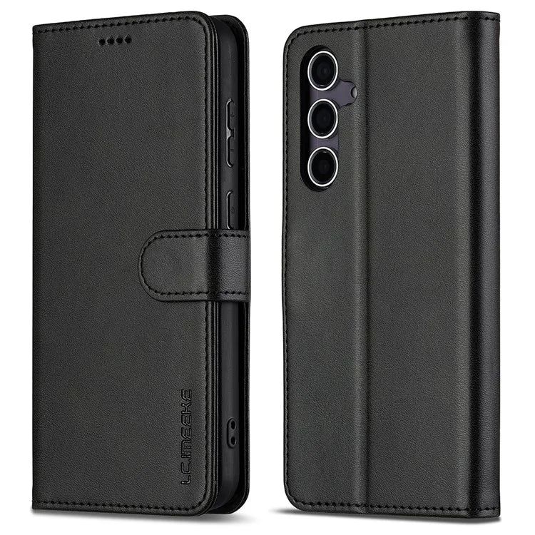 LC.IMEEKE For Samsung Galaxy A16 5G Case Calf Texture PU Leather Stand Wallet Phone Cover