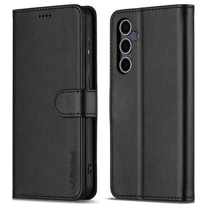 LC.IMEEKE For Samsung Galaxy A16 5G Case Calf Texture PU Leather Stand Wallet Phone Cover