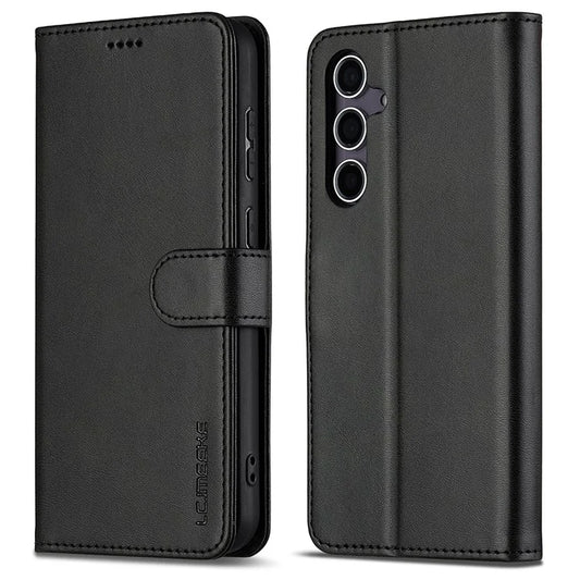 LC.IMEEKE For Samsung Galaxy A16 5G Case Calf Texture PU Leather Stand Wallet Phone Cover