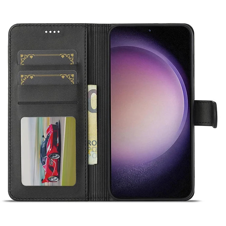 LC.IMEEKE For Samsung Galaxy A16 5G Case Calf Texture PU Leather Stand Wallet Phone Cover