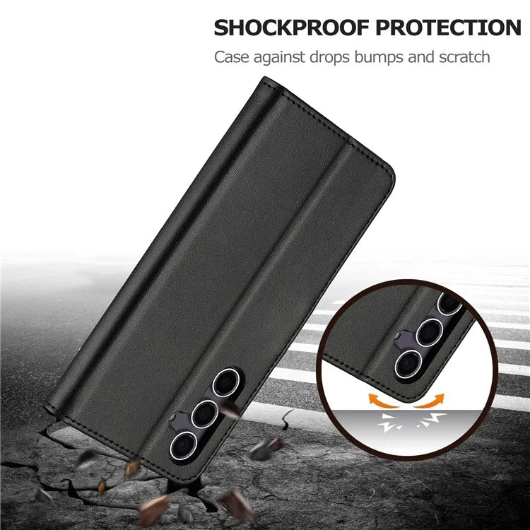 LC.IMEEKE For Samsung Galaxy A16 5G Case Calf Texture PU Leather Stand Wallet Phone Cover