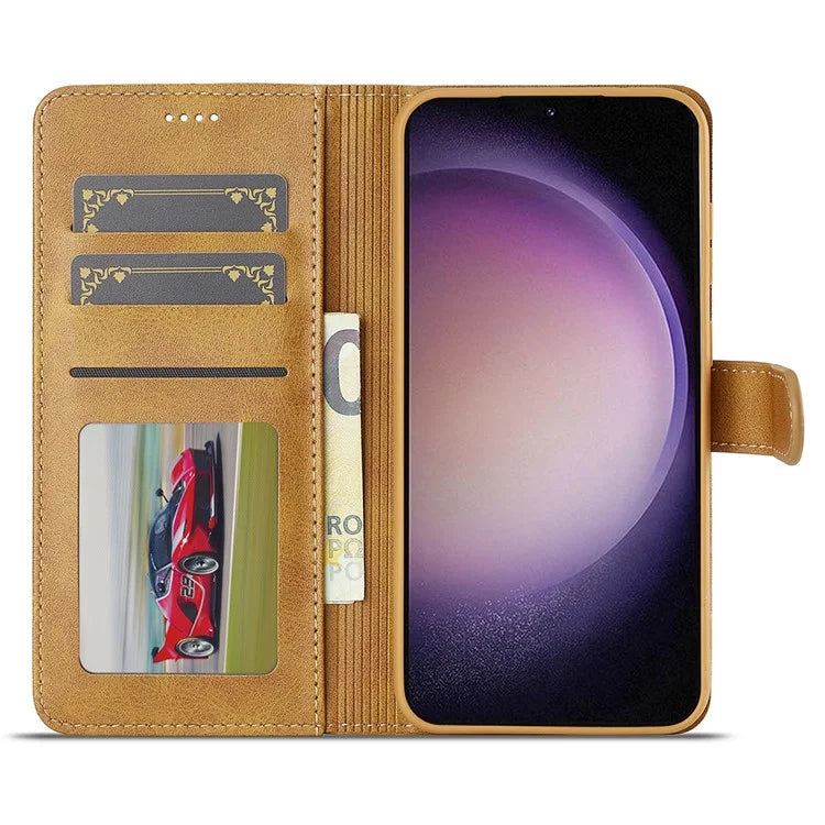 LC.IMEEKE For Samsung Galaxy A16 5G Case Calf Texture PU Leather Stand Wallet Phone Cover