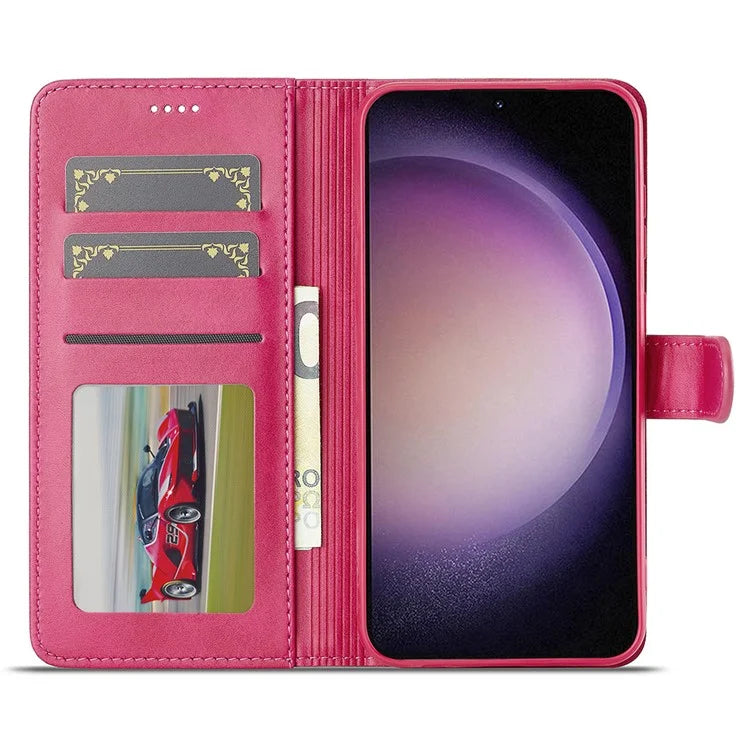 LC.IMEEKE For Samsung Galaxy A16 5G Case Calf Texture PU Leather Stand Wallet Phone Cover