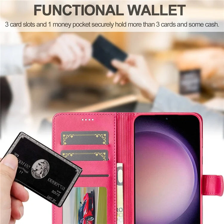 LC.IMEEKE For Samsung Galaxy A16 5G Case Calf Texture PU Leather Stand Wallet Phone Cover