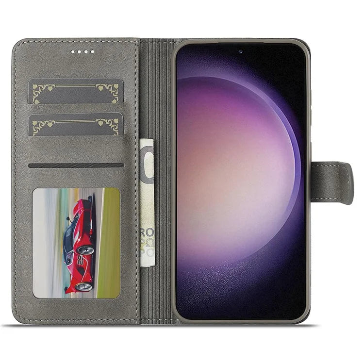LC.IMEEKE For Samsung Galaxy A16 5G Case Calf Texture PU Leather Stand Wallet Phone Cover
