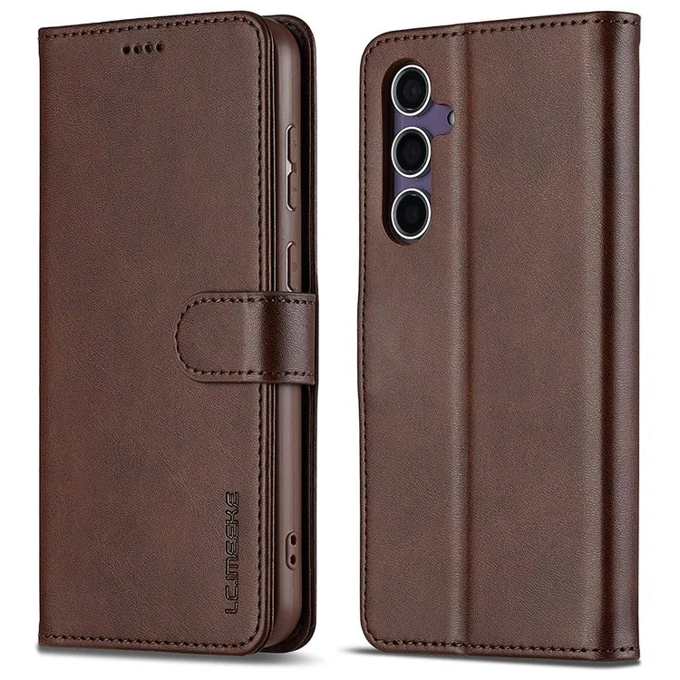 LC.IMEEKE For Samsung Galaxy A16 5G Case Calf Texture PU Leather Stand Wallet Phone Cover