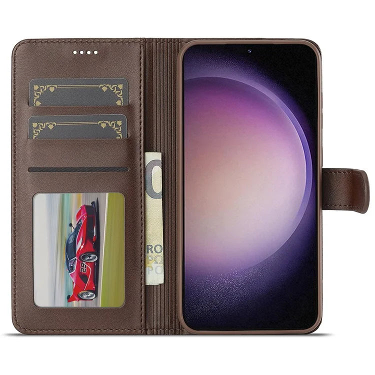 LC.IMEEKE For Samsung Galaxy A16 5G Case Calf Texture PU Leather Stand Wallet Phone Cover