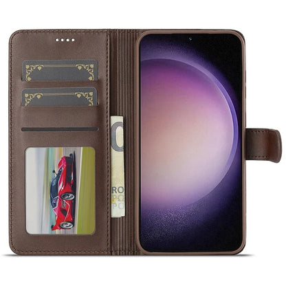 LC.IMEEKE For Samsung Galaxy A16 5G Case Calf Texture PU Leather Stand Wallet Phone Cover