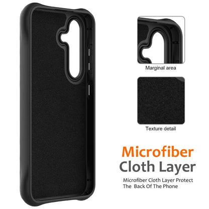 For Samsung Galaxy S24 FE Case Compatible with MagSafe Ripple Texture Liquid Silicone Protective Cover with Strap