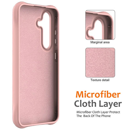 For Samsung Galaxy S24 FE Case Compatible with MagSafe Ripple Texture Liquid Silicone Protective Cover with Strap