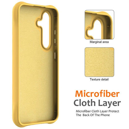 For Samsung Galaxy S24 FE Case Compatible with MagSafe Ripple Texture Liquid Silicone Protective Cover with Strap