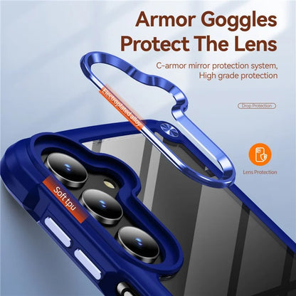 For Samsung Galaxy A16 5G Case Anti-Drop Alloy Lens Frame PC+TPU Phone Cover