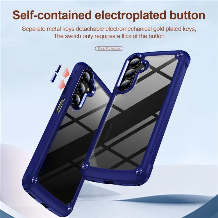 For Samsung Galaxy A16 5G Case Anti-Drop Alloy Lens Frame PC+TPU Phone Cover