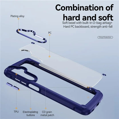 For Samsung Galaxy A16 5G Case Anti-Drop Alloy Lens Frame PC+TPU Phone Cover