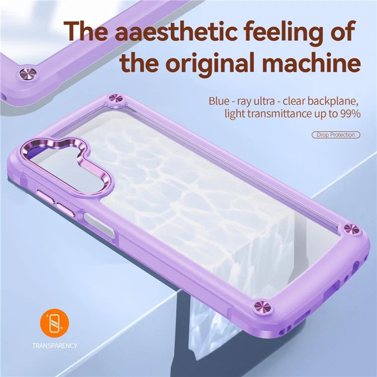 For Samsung Galaxy A16 5G Case Anti-Drop Alloy Lens Frame PC+TPU Phone Cover