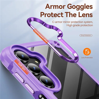 For Samsung Galaxy A16 5G Case Anti-Drop Alloy Lens Frame PC+TPU Phone Cover