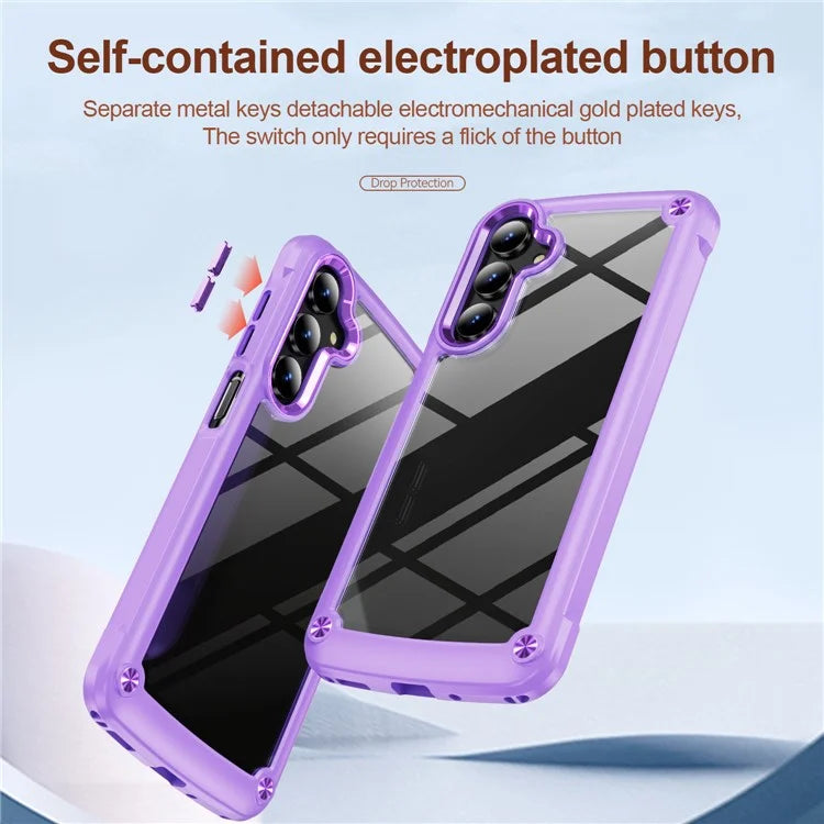 For Samsung Galaxy A16 5G Case Anti-Drop Alloy Lens Frame PC+TPU Phone Cover