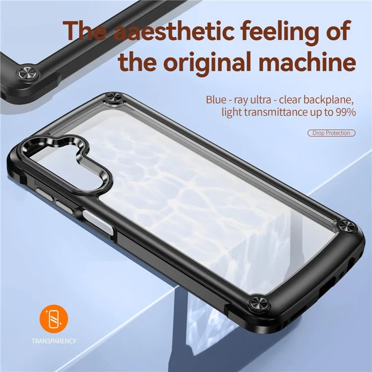 For Samsung Galaxy A16 5G Case Anti-Drop Alloy Lens Frame PC+TPU Phone Cover