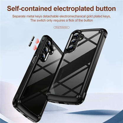 For Samsung Galaxy A16 5G Case Anti-Drop Alloy Lens Frame PC+TPU Phone Cover