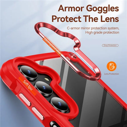 For Samsung Galaxy A16 5G Case Anti-Drop Alloy Lens Frame PC+TPU Phone Cover