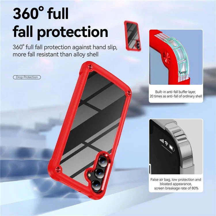 For Samsung Galaxy A16 5G Case Anti-Drop Alloy Lens Frame PC+TPU Phone Cover