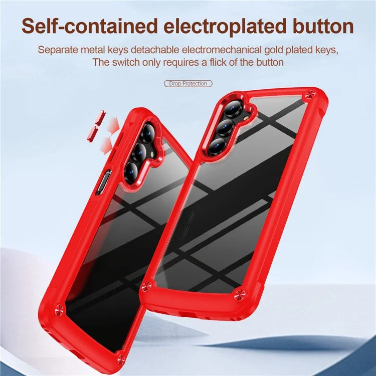 For Samsung Galaxy A16 5G Case Anti-Drop Alloy Lens Frame PC+TPU Phone Cover