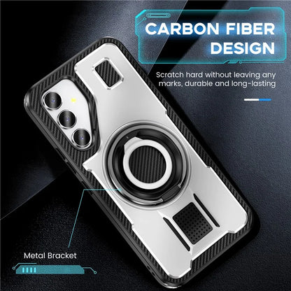 For Samsung Galaxy A54 5G Case TPU+PC Kickstand Phone Cover with Silicone Finger Strap