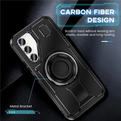 For Samsung Galaxy A54 5G Case TPU+PC Kickstand Phone Cover with Silicone Finger Strap