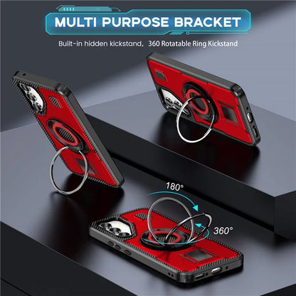 For Samsung Galaxy A54 5G Case TPU+PC Kickstand Phone Cover with Silicone Finger Strap