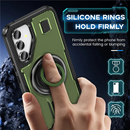 For Samsung Galaxy A54 5G Case TPU+PC Kickstand Phone Cover with Silicone Finger Strap