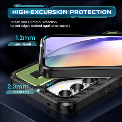 For Samsung Galaxy A54 5G Case TPU+PC Kickstand Phone Cover with Silicone Finger Strap