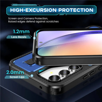 For Samsung Galaxy A54 5G Case TPU+PC Kickstand Phone Cover with Silicone Finger Strap