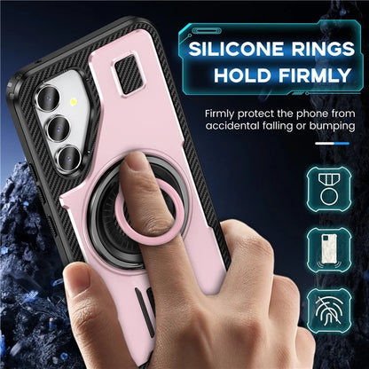 For Samsung Galaxy A54 5G Case TPU+PC Kickstand Phone Cover with Silicone Finger Strap