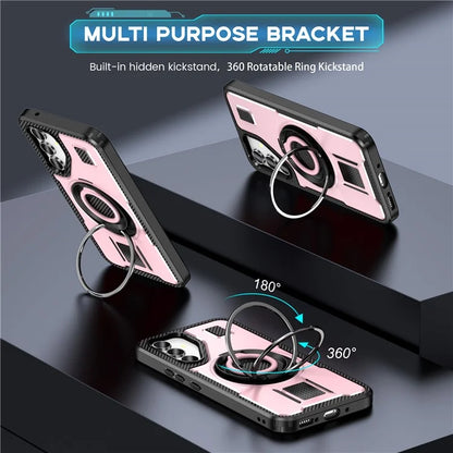 For Samsung Galaxy A54 5G Case TPU+PC Kickstand Phone Cover with Silicone Finger Strap