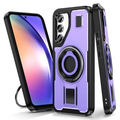 For Samsung Galaxy A54 5G Case TPU+PC Kickstand Phone Cover with Silicone Finger Strap