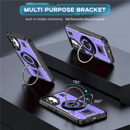 For Samsung Galaxy A54 5G Case TPU+PC Kickstand Phone Cover with Silicone Finger Strap